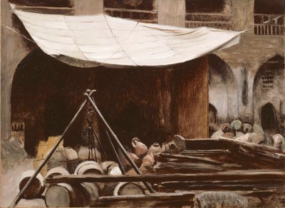 カイロの中心部にあるスーク、1861-62 作： Jean Leon Gerome